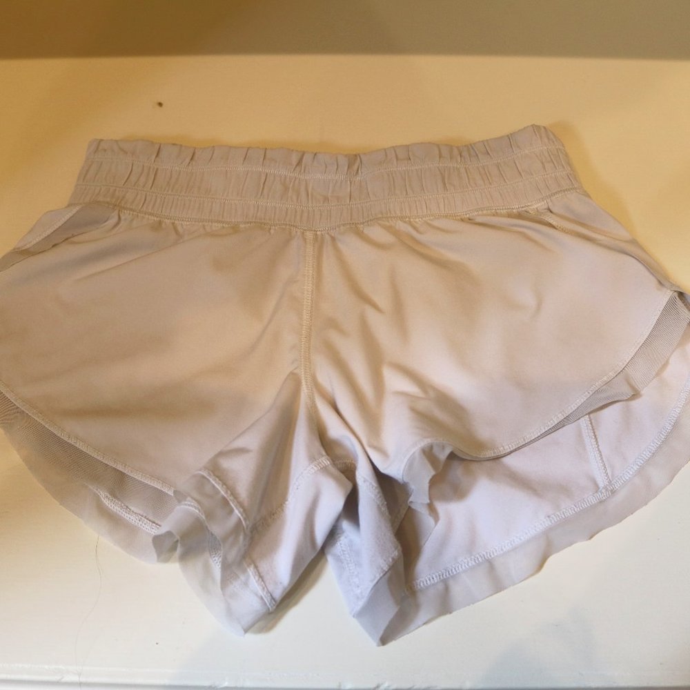 Women's Lululemon White Running shorts - 4